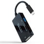 Nanocable Conversor USB-C a HDMI, DVI y VGA, Negro